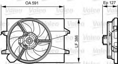 VALEO 696278 -  Электродвигатель, вентилятор радиатора