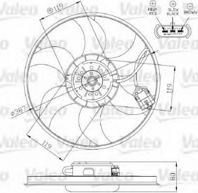 VALEO 696283 -  Вентилятор, охлаждение двигателя