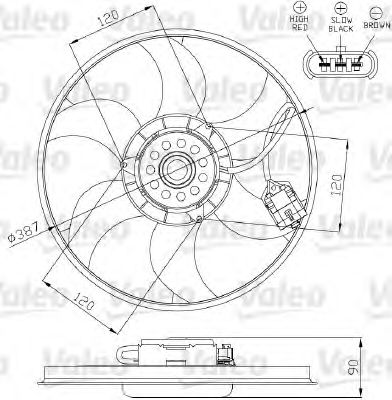 VALEO 696284 -  Вентилятор, охлаждение двигателя