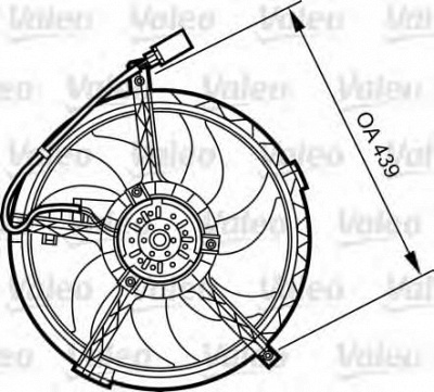 VALEO 696379 -  Электродвигатель, вентилятор радиатора