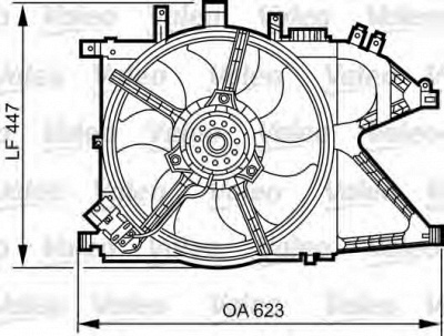 VALEO 696381 -  Кронштейн, вентилятор радиатора
