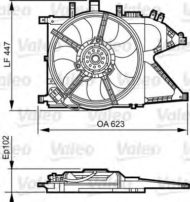 VALEO 696383 -  Вентилятор, охлаждение двигателя