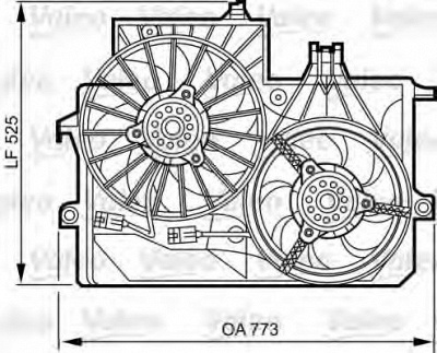 VALEO 696385 -  Кронштейн, вентилятор радиатора
