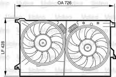 VALEO 696387 -  Кронштейн, вентилятор радиатора