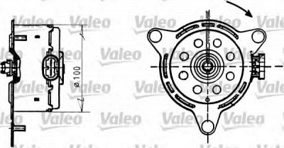 VALEO 698086 -  Электродвигатель, вентилятор радиатора