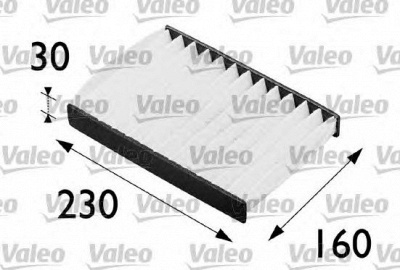 VALEO 698255 -  Фильтр воздуха в салоне