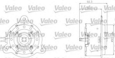 VALEO 698301 -  Электродвигатель, вентилятор радиатора
