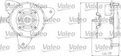 VALEO 698304 -  Электродвигатель, вентилятор радиатора