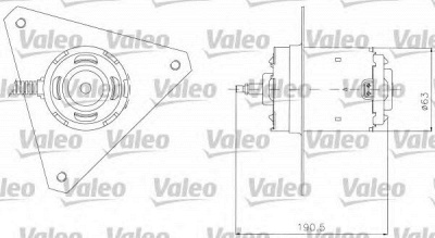 VALEO 698306 -  Электродвигатель, вентилятор радиатора