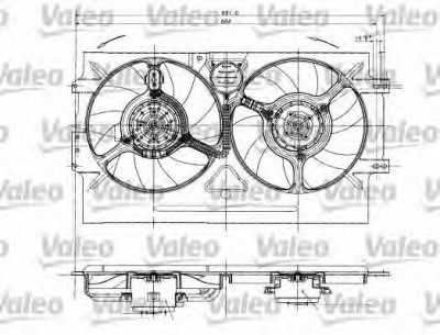 VALEO 698322 -  Электродвигатель, вентилятор радиатора