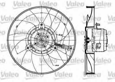 VALEO 698357 -  Вентилятор, охлаждение двигателя