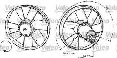 VALEO 698367 -  Вентилятор, охлаждение двигателя