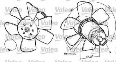 VALEO 698368 -  Вентилятор, охлаждение двигателя