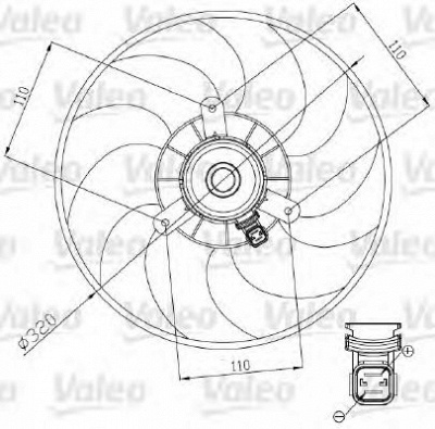 VALEO 698444 -  Вентилятор, охлаждение двигателя