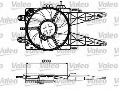 VALEO 698484 -  Электродвигатель, вентилятор радиатора