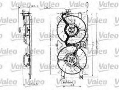 VALEO 698525 -  Электродвигатель, вентилятор радиатора