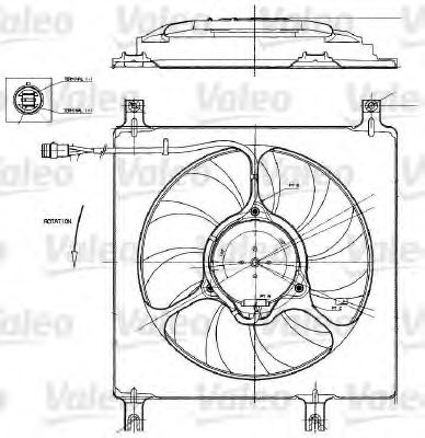VALEO 698552 -  Электродвигатель, вентилятор радиатора