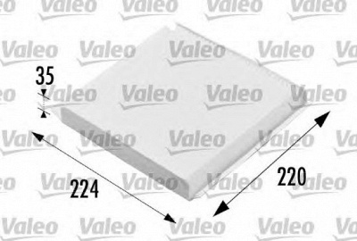 VALEO 698657 -  Фильтр воздуха в салоне