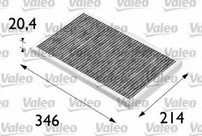 VALEO 698684 -  Фильтр воздуха в салоне