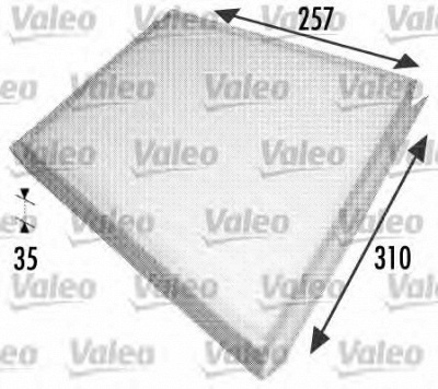 VALEO 698702 -  Фильтр воздуха в салоне