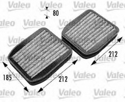 VALEO 698740 -  Фильтр воздуха в салоне