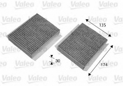 VALEO 698747 -  Фильтр воздуха в салоне