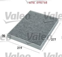 VALEO 698768 -  Фильтр воздуха в салоне