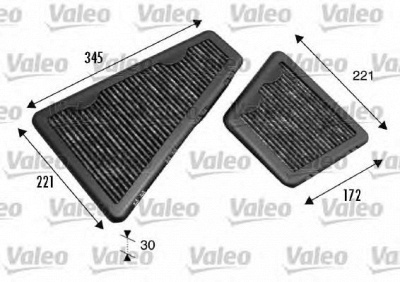 VALEO 698793 -  Фильтр воздуха в салоне