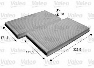 VALEO 698863 -  Фильтр воздуха в салоне