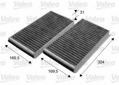 VALEO 698864 -  Фильтр воздуха в салоне