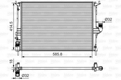 VALEO 700801 -  Радиатор, охлаждение двигателя