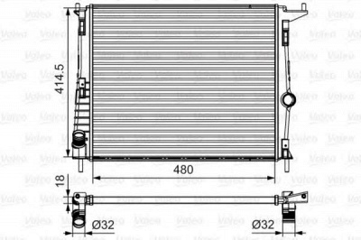 VALEO 700802 -  РАДИАТОР ДВИГАТЕЛЯ RENAULT LOGAN RENAULT SANDERO L