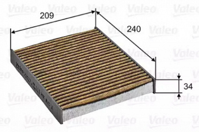 VALEO 701027 -  Фильтр воздуха в салоне