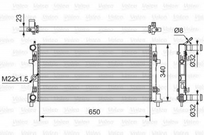VALEO 701522 -  Радиатор, охлаждение двигателя