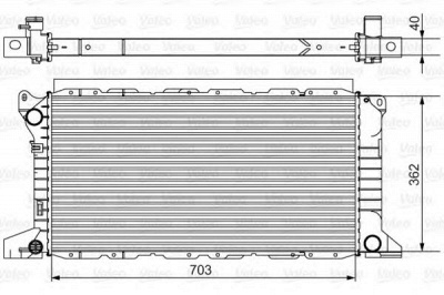 VALEO 701525 -  Радиатор, охлаждение двигателя