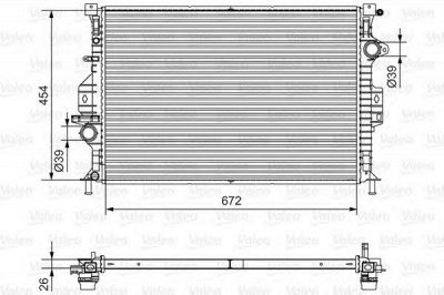 VALEO 701536 -  Радиатор, охлаждение двигателя