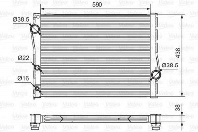 VALEO 701549 -  Радиатор, охлаждение двигателя