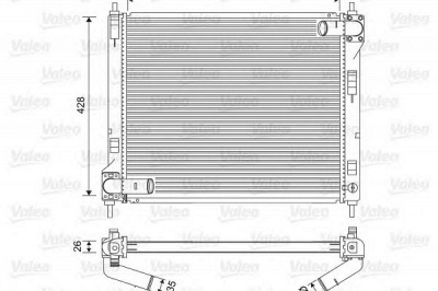 VALEO 701583 -  Радиатор, охлаждение двигателя