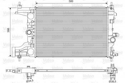 VALEO 701594 -  Радиатор, охлаждение двигателя