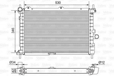 VALEO 701653 -  Радиатор, охлаждение двигателя