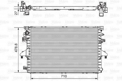 VALEO 701654 -  Радиатор, охлаждение двигателя
