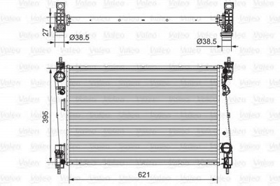 VALEO 701655 -  Радиатор, охлаждение двигателя