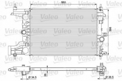 VALEO 701723 - Радиатор, охлаждение двигателя