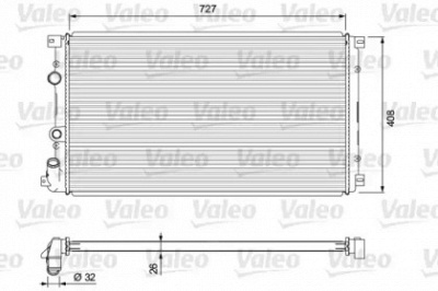 VALEO 701725 -  Радиатор, охлаждение двигателя