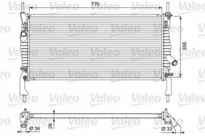 VALEO 701731 - Радиатор, охлаждение двигателя