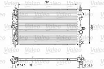 VALEO 701733 - Радиатор, охлаждение двигателя