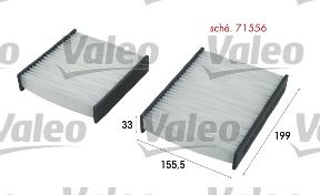 VALEO 715556 -  Фильтр воздуха в салоне