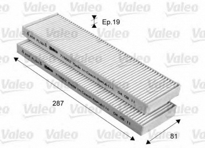 VALEO 715662 -  Фильтр воздуха в салоне