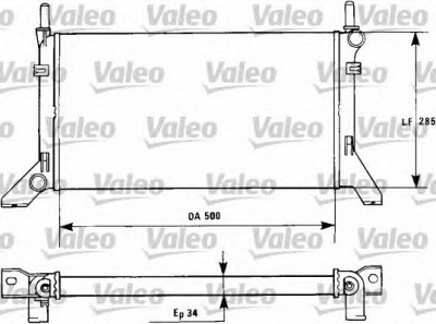 VALEO 730122 -  Радиатор, охлаждение двигателя
