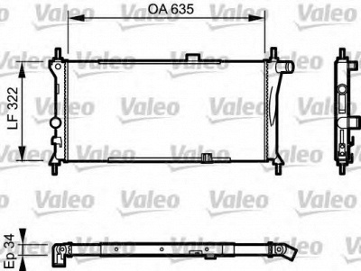 VALEO 730125 -  Радиатор, охлаждение двигателя